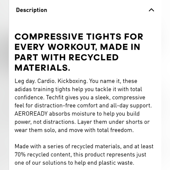 Adidas Allover Print TechFit Tights *NWT* - Picture 6 of 9